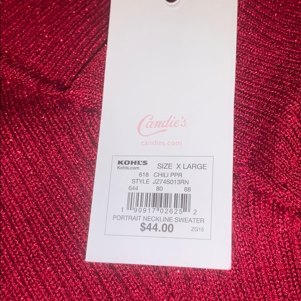 Candies “Made to sparkle” red sweater